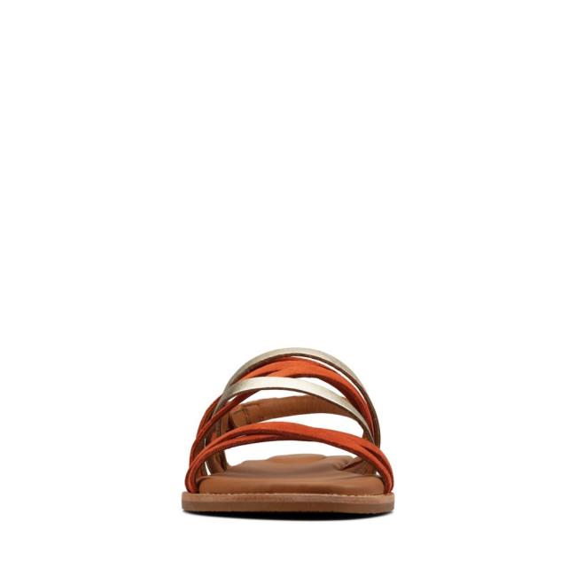 Sandalias Clarks Karsea Ankle Feminino Luz Laranja | CLK594JVN