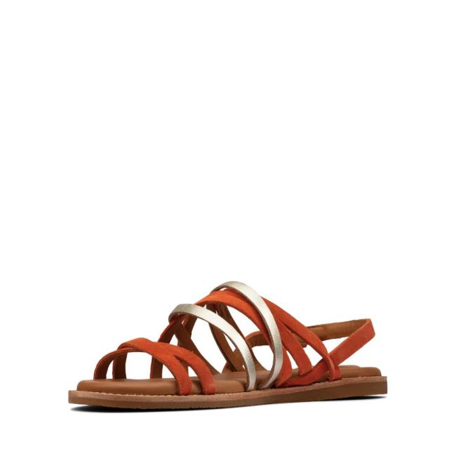 Sandalias Clarks Karsea Ankle Feminino Luz Laranja | CLK594JVN