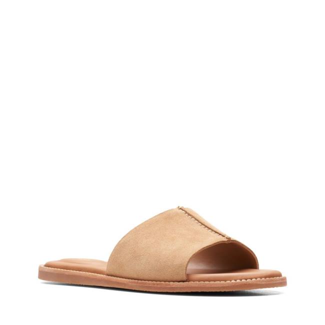 Sandalias Clarks Karsea Mule Feminino Caqui | CLK518HSO