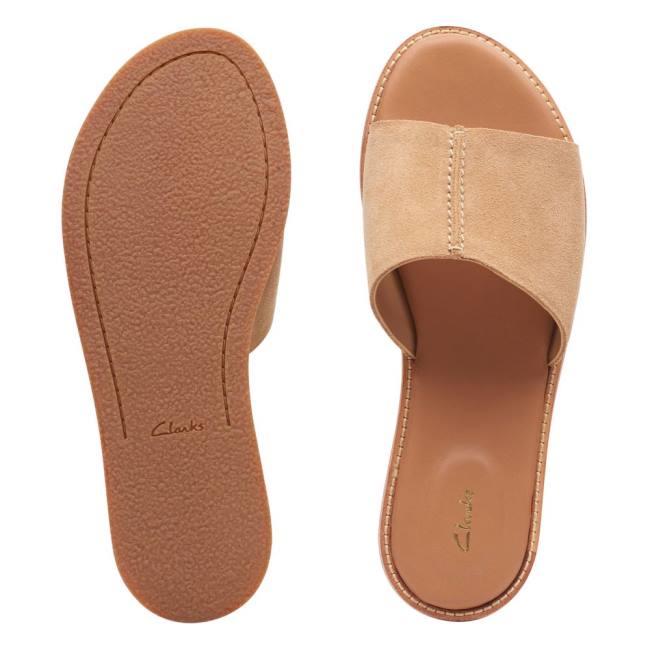 Sandalias Clarks Karsea Mule Feminino Caqui | CLK518HSO