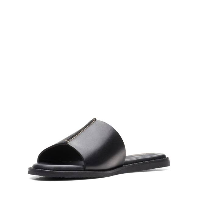 Sandalias Clarks Karsea Mule Feminino Pretas | CLK897ELN