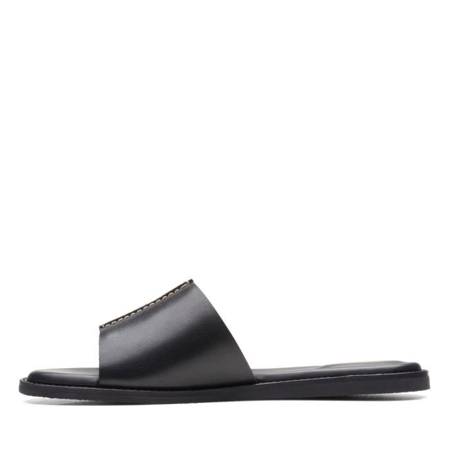 Sandalias Clarks Karsea Mule Feminino Pretas | CLK897ELN