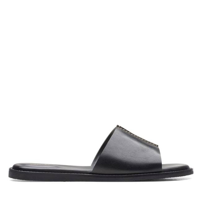 Sandalias Clarks Karsea Mule Feminino Pretas | CLK897ELN