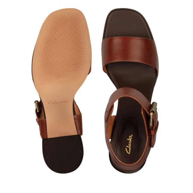 Sandalias Clarks Landra 70 Alças Feminino Marrom Escuro | CLK042CEB