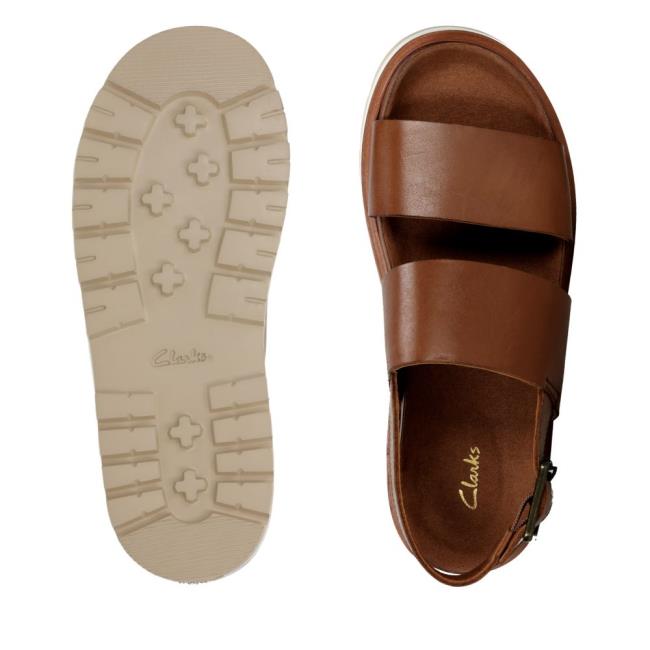 Sandalias Clarks Orianna Alças Feminino Marrom Escuro | CLK543CDN