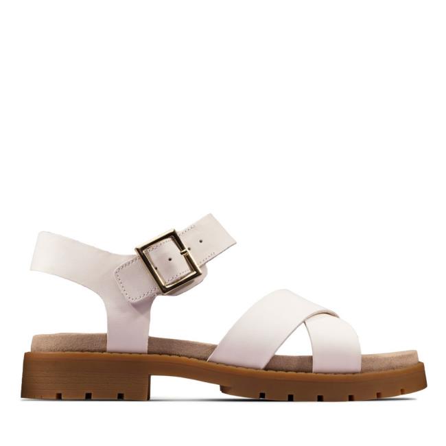 Sandalias Clarks Orinoco Alças Feminino Branco | CLK469UHD