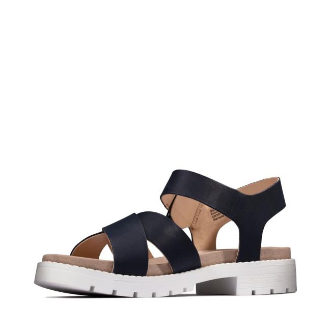 Sandalias Clarks Orinoco Alças Feminino Azul Marinho | CLK517HUY