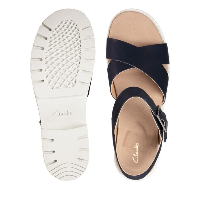 Sandalias Clarks Orinoco Alças Feminino Azul Marinho | CLK517HUY