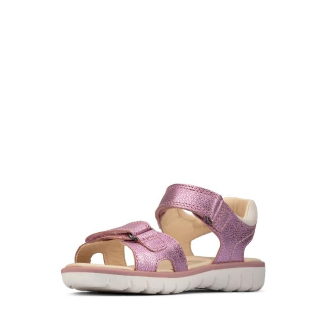 Sandalias Clarks Roam Surf Youth Menina Luz Rosa | CLK391QZA