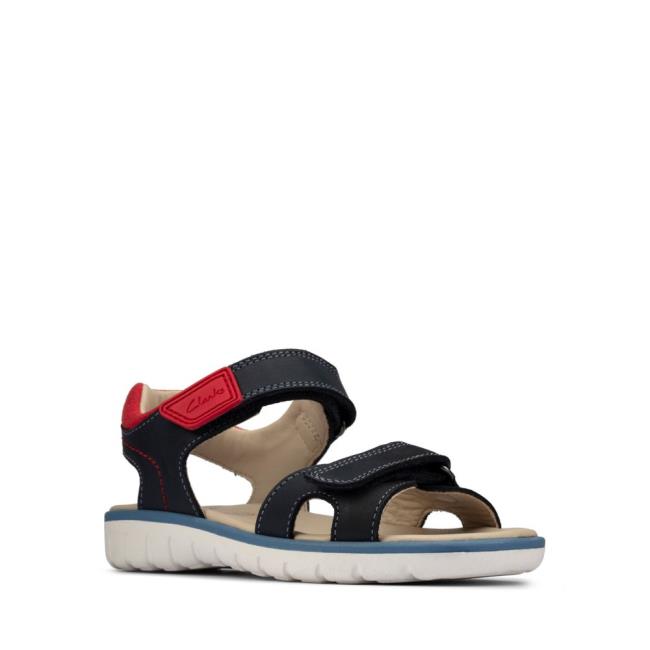 Sandalias Clarks Roam Surf Youth Menina Azul Marinho | CLK925MUG