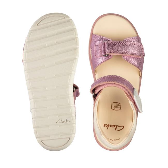 Sandalias Clarks Roam Surf Youth Menino Luz Rosa | CLK246OXT