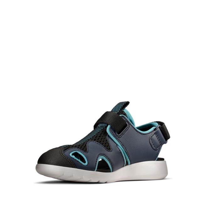 Sandalias Clarks Scape Surf Kid Menina Azul Marinho | CLK361VIJ