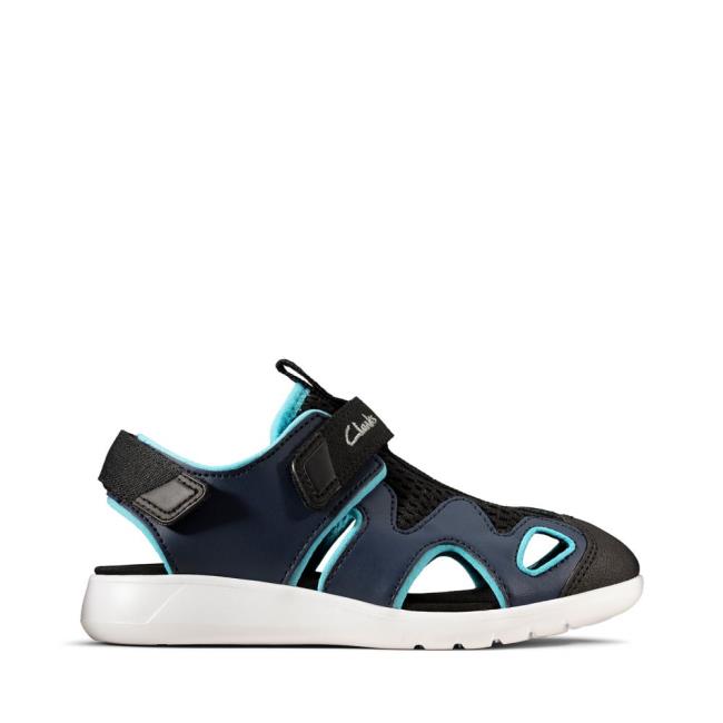 Sandalias Clarks Scape Surf Kid Menina Azul Marinho | CLK361VIJ