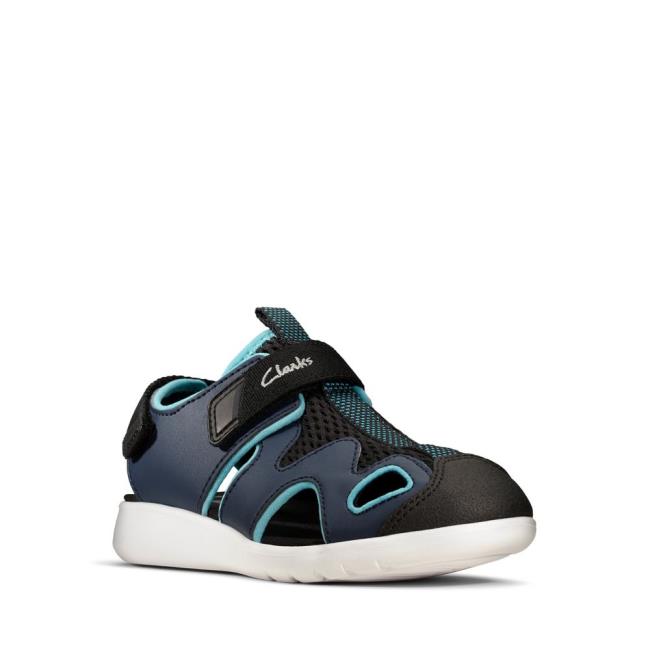 Sandalias Clarks Scape Surf Kid Menino Azul Marinho | CLK231MZA