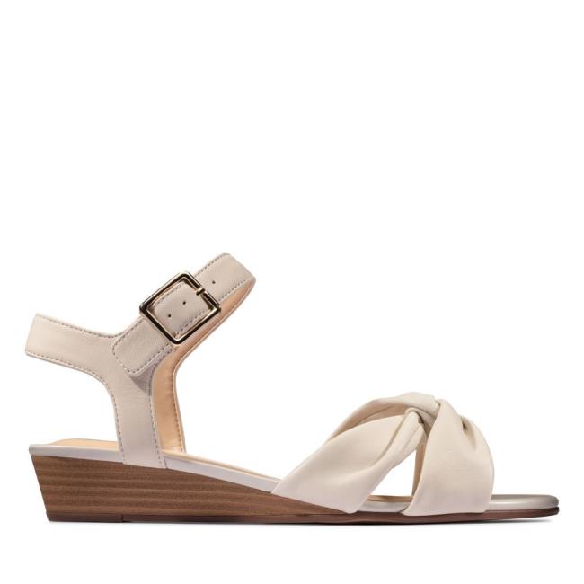 Sandalias Clarks Sense Alças Feminino Branco | CLK246ERU