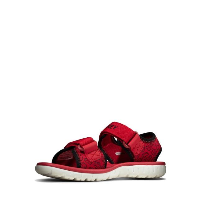 Sandalias Clarks Surfing Glove Kid Menina Vermelhas | CLK256FJE