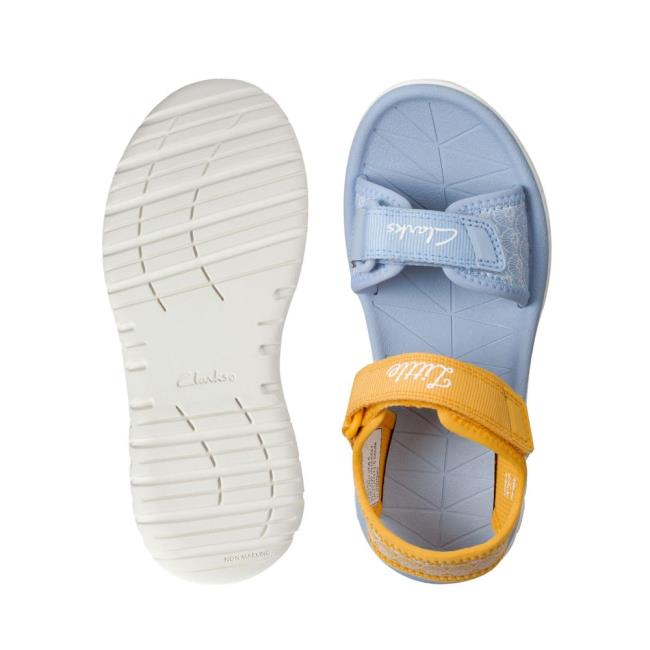 Sandalias Clarks Surfing Sea Kid Menina Amarelas | CLK425KEY