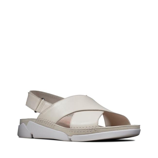 Sandalias Clarks Tri Alexia Feminino Branco | CLK170LVP