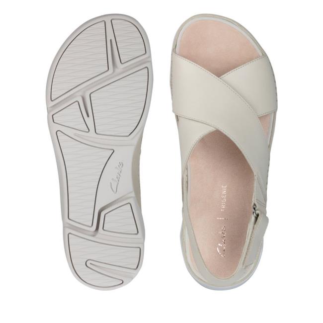 Sandalias Clarks Tri Alexia Feminino Branco | CLK170LVP