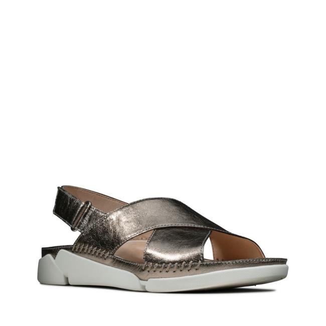 Sandalias Clarks Tri Alexia Feminino Cinzentas | CLK061RCL