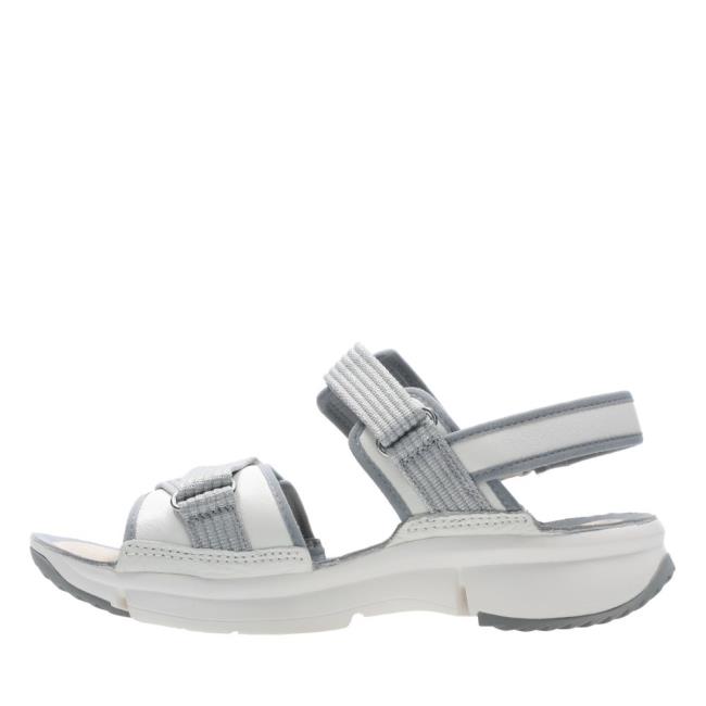 Sandalias Clarks Tri Walk Feminino Branco | CLK523LWZ