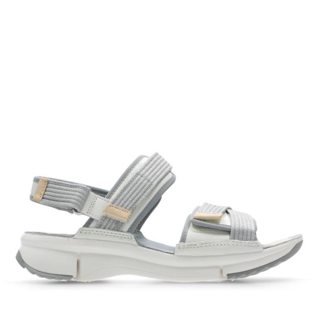 Sandalias Clarks Tri Walk Feminino Branco | CLK523LWZ