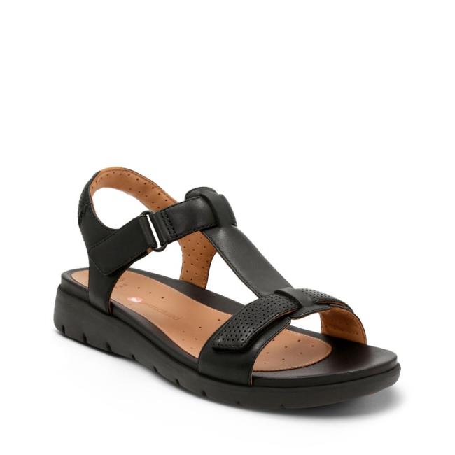 Sandalias Clarks Un Haywood Feminino Pretas | CLK491YZF