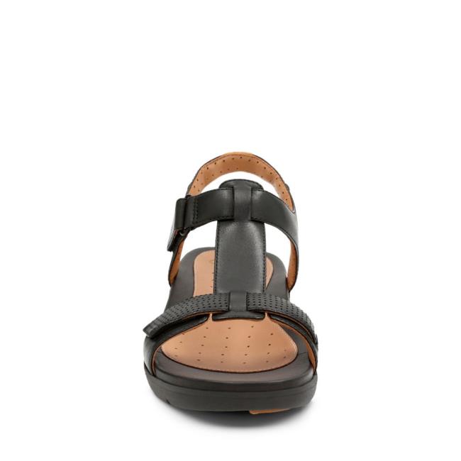 Sandalias Clarks Un Haywood Feminino Pretas | CLK491YZF