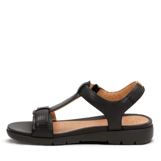 Sandalias Clarks Un Haywood Feminino Pretas | CLK491YZF