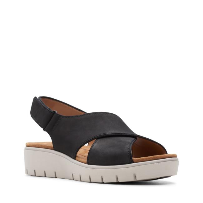 Sandalias Clarks Un Karely Sun Feminino Pretas | CLK143RKU