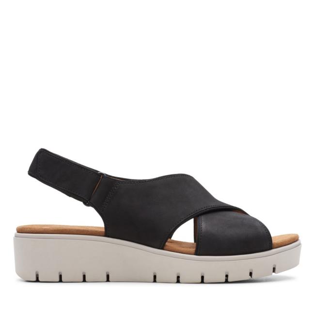 Sandalias Clarks Un Karely Sun Feminino Pretas | CLK143RKU