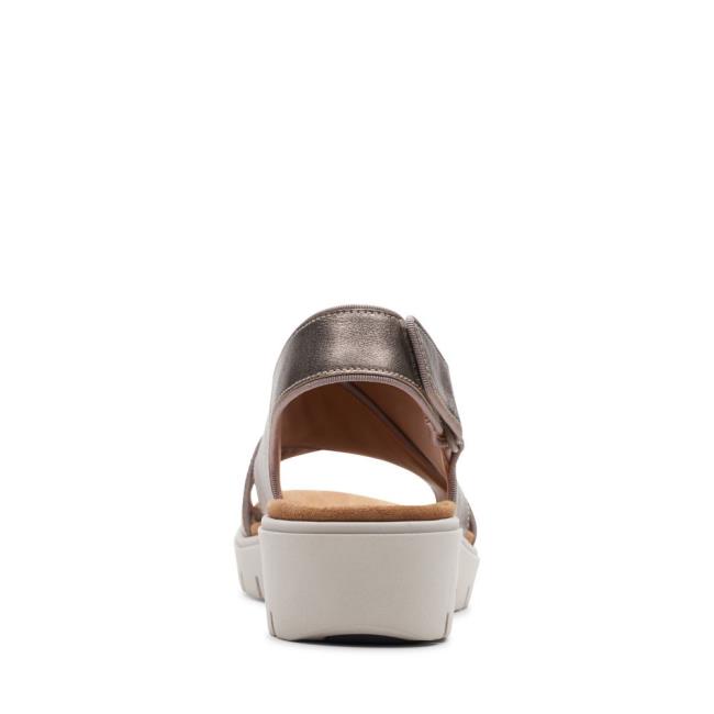 Sandalias Clarks Un Karely Sun Feminino Douradas Metal | CLK804FYX