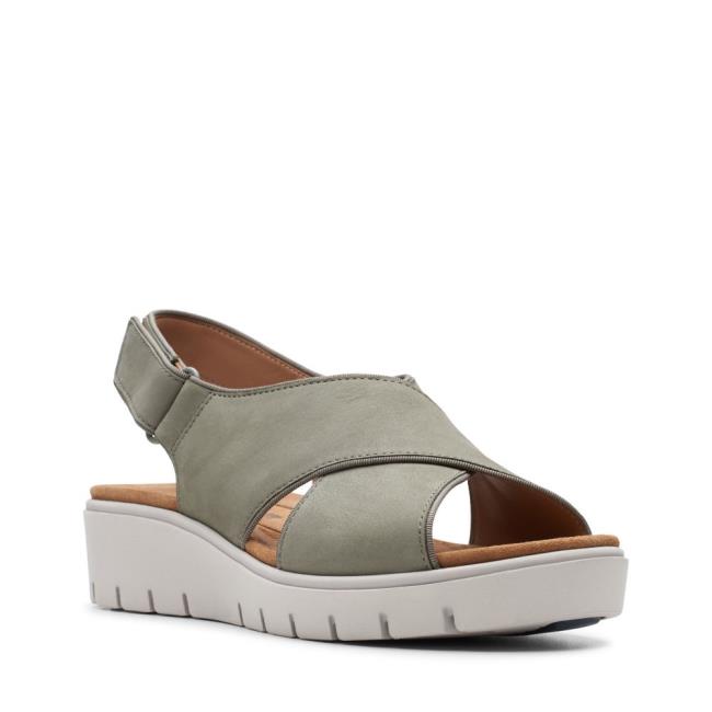 Sandalias Clarks Un Karely Sun Feminino Verde Oliva | CLK985GYD