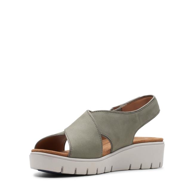 Sandalias Clarks Un Karely Sun Feminino Verde Oliva | CLK985GYD