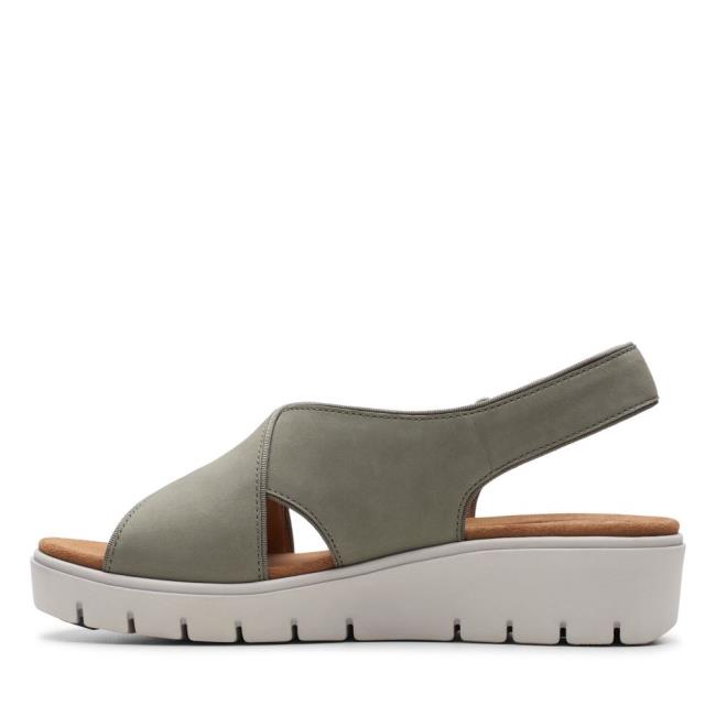 Sandalias Clarks Un Karely Sun Feminino Verde Oliva | CLK985GYD