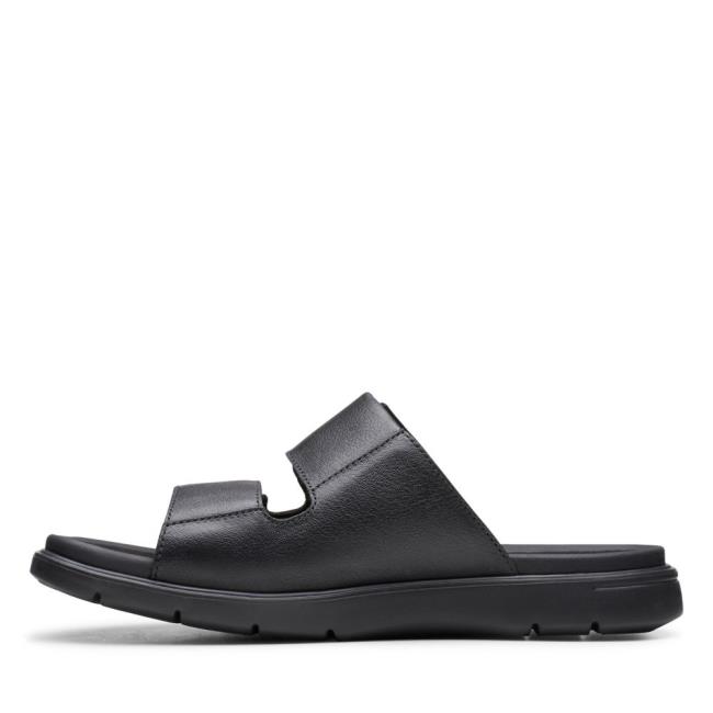 Sandalias Clarks Unwilmore Part Masculino Pretas | CLK549GJE