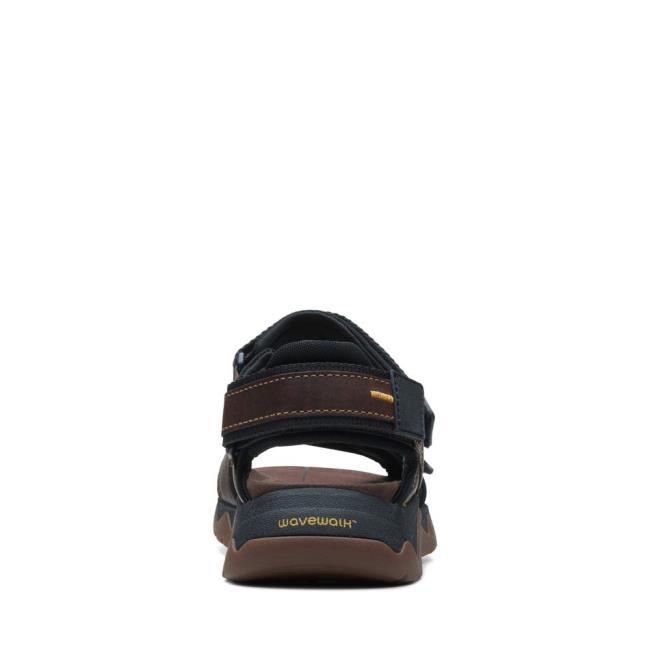 Sandalias Clarks Wave2.0 Jaunt Masculino Marrom Escuro | CLK764ECA