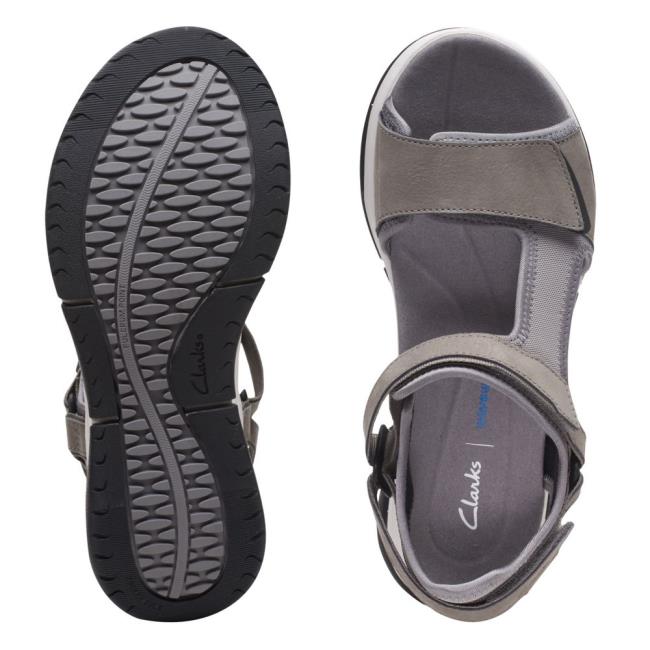 Sandalias Clarks Wave2.0 Skip. Feminino Cinzentas | CLK280FLT