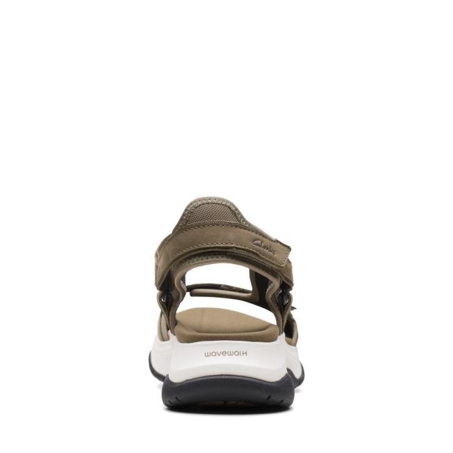 Sandalias Clarks Wave2.0 Skip. Feminino Verde Oliva | CLK897YJP