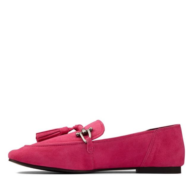 Sapatos De Ballet Clarks Pure 2 Tassel Feminino Rosa | CLK126RIN