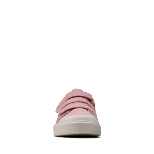 Sapatos De Lona Clarks City Vibe Kid Menino Rosa | CLK270LMP