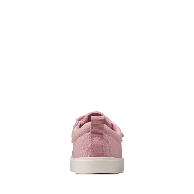 Sapatos De Lona Clarks City Vibe Kid Menino Rosa | CLK270LMP