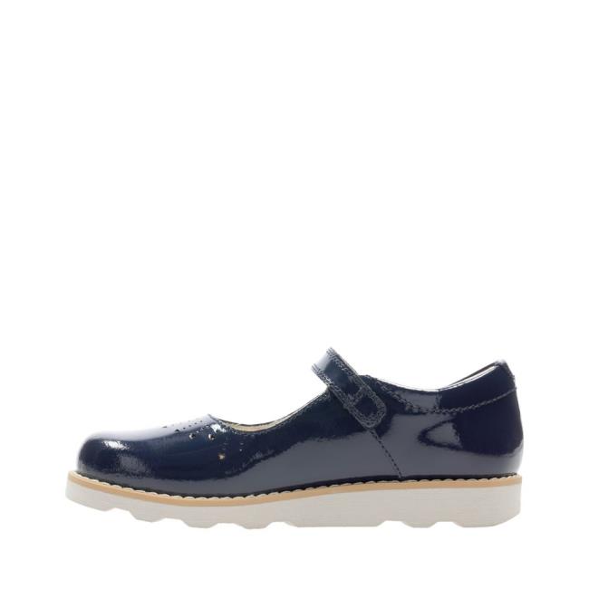 Sapatos Escolares Clarks Crown Jump Kid Menina Azul Marinho | CLK630EZQ