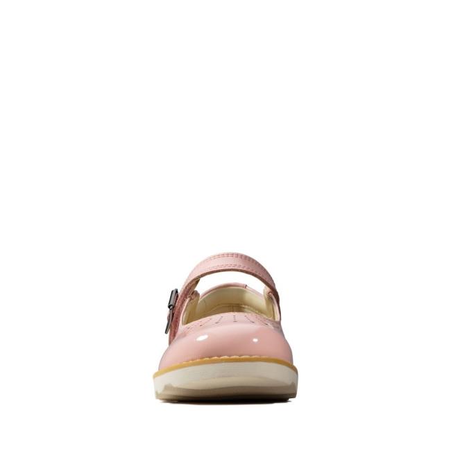 Sapatos Escolares Clarks Crown Jump Kid Menina Rosa | CLK635DPM