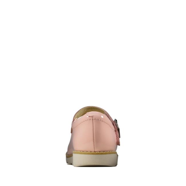 Sapatos Escolares Clarks Crown Jump Kid Menina Rosa | CLK635DPM