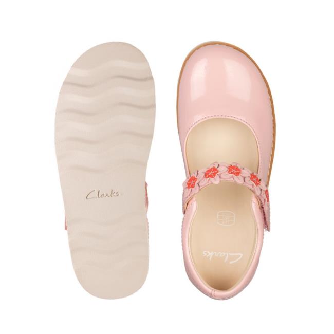 Sapatos Escolares Clarks Crown Petal Kid Menina Luz Rosa | CLK953RPH