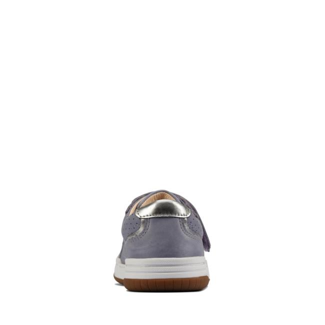 Sapatos Escolares Clarks Fawn Solo Kid Menino Luz Azuis | CLK142HON