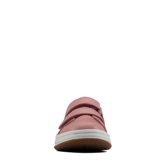 Sapatos Escolares Clarks Fawn Solo Kid Menino Luz Rosa | CLK758PIY