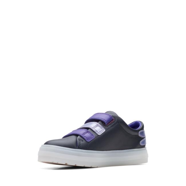 Sapatos Escolares Clarks Flare Fly Kid Menina Pretas | CLK594CZK