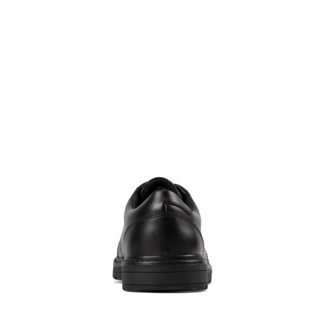 Sapatos Escolares Clarks Loxham Pace Youth Menina Pretas | CLK702NDJ